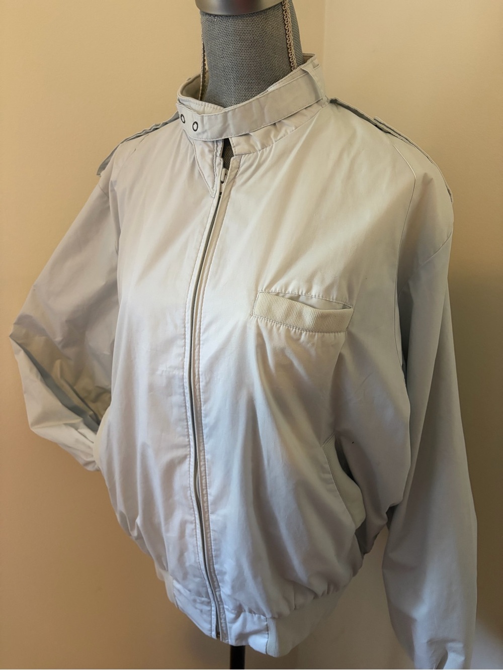 Rare 80s Vintage Marvel Productions Spider-Man Light Blue Gray Bomber Jacket - Picture 3 of 9
